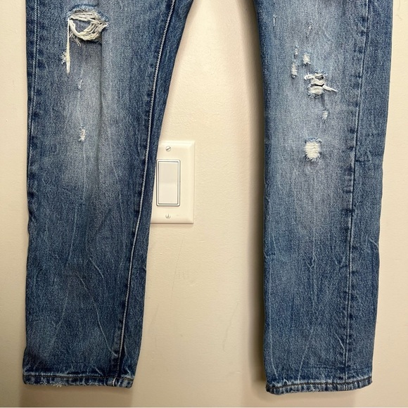 Levi’s 501 Distressed Straight Leg Jeans Button Fly Size 25 - Picture 5 of 14